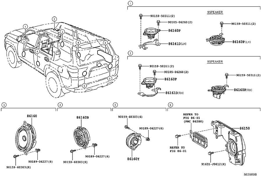 Toyota 4Runner Radio Speaker Bracket Electrical Video Audio Toyota 4Runner Radio Speaker Bracket Electrical Video Audio