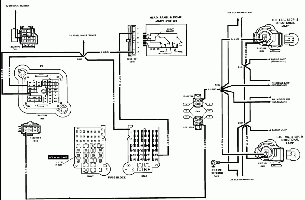 1989 Chevy Brake Light Wiring Diagram Wiring Diagram Schema